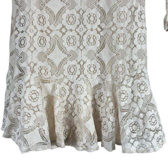 Free People Walking To The Sun Dress Womens 0 3/4 Sleeve Boho Cottagecore Beachy - Picture 3 of 7